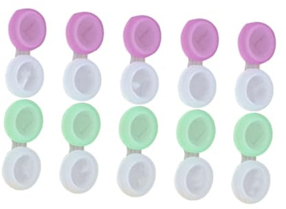 Healeved Estuche para Lentes De Contacto con 10 Unidades Contenedor para Lentes De Contacto Bolsa UV Color Aleatorio