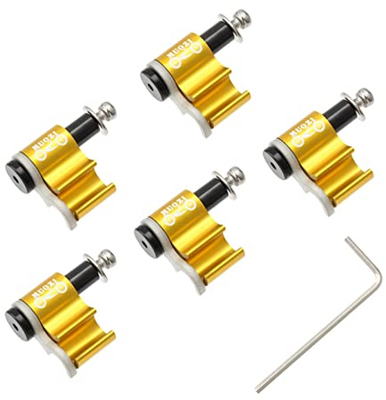 Bike Cable Guide Hydraulic Brake Line Holder Hose Wire Clips Clamps Gold, 21.5x20mm