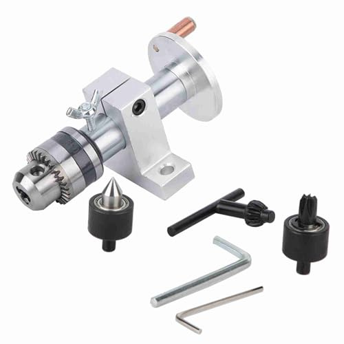 Baxnore Live Revolving Center for Mini Lathe, Metal Adjustable Tool with Wrench Set, Woodturning Accessory, Woodworking Benchtop Lathe Stabilizer