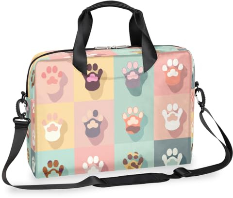 Mexpekil Sacoche pour ordinateur portable de 13 à 16 pouces Motif pattes de chat mignon Pour homme et femme