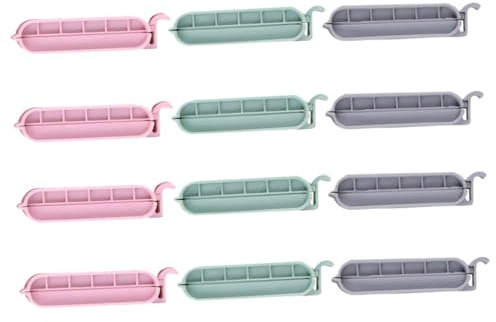 Toyvian 12 piezas Unidades Pinzas Sellado Bolsas Clips de Alimentos Multiuso Fuerte Agarre para Snacks Té Bolsas Plásticas y Papel Hogar Cocina Color Aleatorio Color Aleatorio