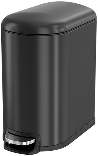 Clevich 20L Slim Kitchen Bin with Pedal, Bathroom Bin with Soft Close Lid