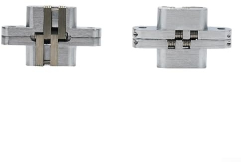 Cerniera a croce in acciaio inossidabile, cerniera a 180 gradi per porte pieghevoli, cerniera resistente in lega di zinco, confezione da 2 (13 x 45 mm)