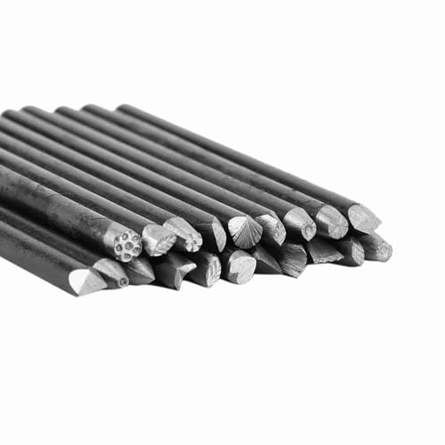 Generic Kit de Equipo de Cincel, Cincel de Metal Duradero de Alta Dureza, Herramientas de Tallado de de Calidad para Bricolaje, Joyería Tallada a Mano, Herramientas de Orfebre (20PCS)