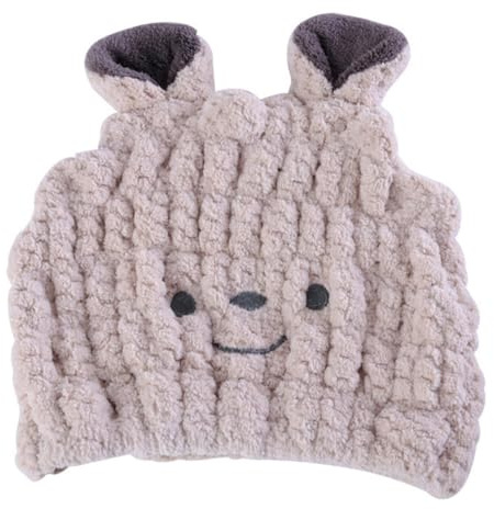 PRETYZOOM Gorro Absorbente para Secar el Pelo de Ñiño Gorro de Toalla Rápido y Talla Pequeña en Color Café Leche Adecuado para Baño y Cuidado Personal