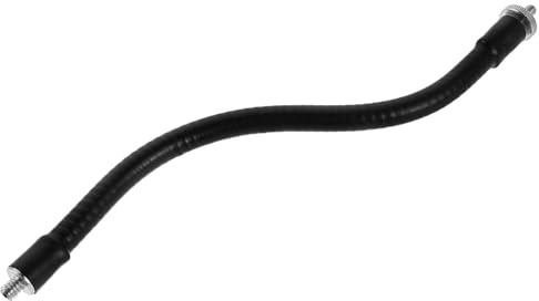Mikrofonständer mit Flexiblem Metallarm, M5 1/4 Zoll Gewinde, 25 Cm | Präsentationen und Fotografie, Schwarze Ausführung, Leicht Montierbar, Vielseitig Nutzbar, Kompakt