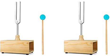 Janasiba 2X 528HZ Stimmgabel, Stimmgabel Resonanzkasten, für Klangtherapie, Yoga, Meditation und Entspannung