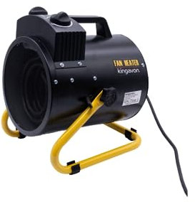 Garden Mile 3kW Electric Industrial Fan Heater with Adjustable Thermostat Tilting Head Portable Free Standing Space Heater Energy Efficient Heating for Workshop Garage Home or Large Room