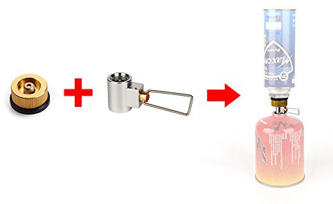 Huenco Ventilkartusche Gaskonverter Shifter Refill Adapter + Gas Kartuschenkopf Adapter