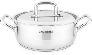 Faitout inox 28cm induction | 6L, Couvercle inclus, Fond 5,5mm, Poignées anti-chaleur