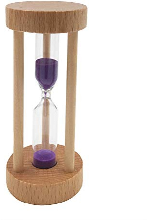 SUPVOX Holz Sanduhr 3 Minute Lila Sand Hourglass Sandglass Timer Tischdeko für Kochen Maske Yoga Spielen Zähneputzen