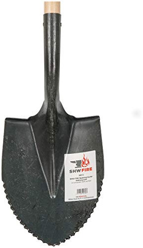 Spaten Schaufel mit Wellenschliff - Hochwertiger Stahl - Holzstiel 120cm - für einfacheres Gärtnern von SHW-FIRE