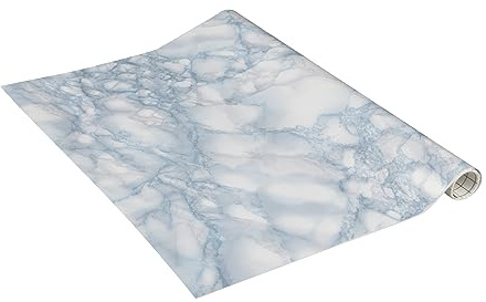 Venilia Lámina adhesiva, Mármol azul Aspecto mármol, 45cm x 1,5m, Espesor 95μ, Vinilo autoadhesivo para muebles o cocina, decorativas papel pintado pared, PVC sin ftalatos, Fabricado en UE
