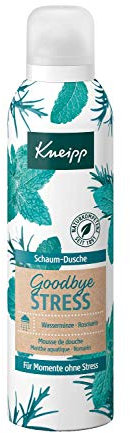 Kneipp Schaum-Dusche Goodbye Stress - feuchtigkeitsspendender Dusch-Schaum mit ätherischen Ölen aus Rosmarin & Wasserminze für mehr Energie - vegan - 200ml