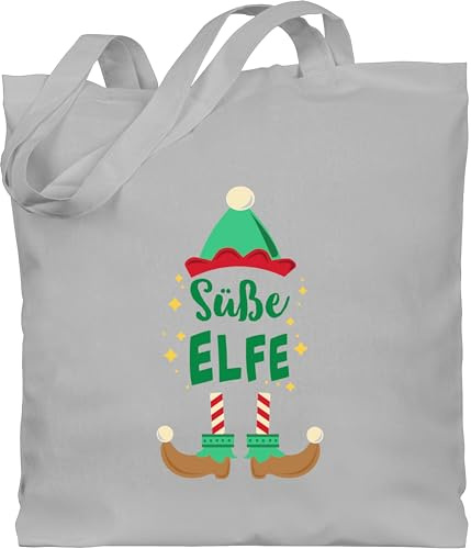 Shirtracer - Baumwolltasche - Frauen Geschenk Damen - Weihnachten Süße Elfe - bunt