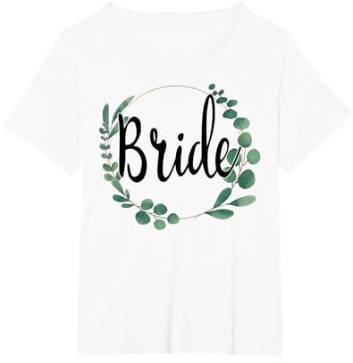 Damen Braut Bride to be Blumen Grün Vintage JGA Verlobung T-Shirt