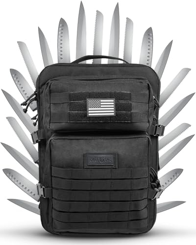 Taktischer Rucksack für Kochmesser, über 30 Taschen für Messer und Werkzeuge, Messer-Organizer-Tasche für Koch, Messer, Werkzeuge nicht im Lieferumfang enthalten