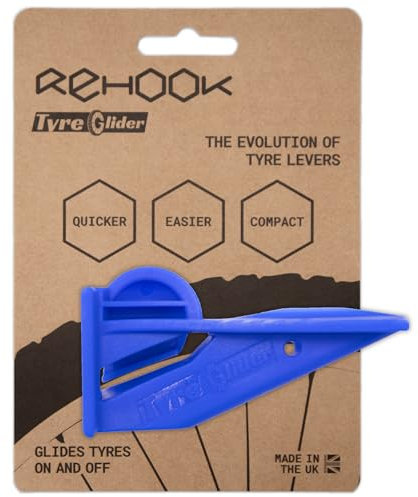 Rehook Tyre Glider | New Bicycle Tyre Lever | Suitable for All Bike Tyres | Professional, Portable & Patented Tool to Fit and Remove Bikes Tire, Tube, Tubeless Puncture Repair | Made in UK