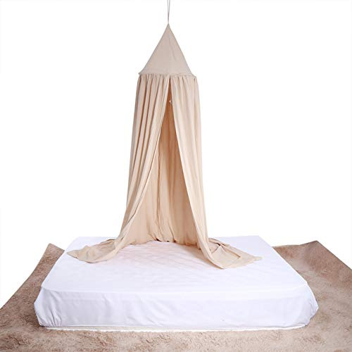 Uxsiya Bettvorhang, Mehrfarbig 8 Betthimmel Safe Dome Betthimmel zum Aufhängen über einem Himmelbett Kinderbett Hängematte oder Zimmerecken in Ihrem Zuhause(Khaki)