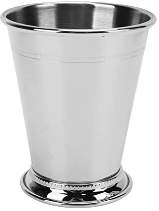 Mint Julep Cup, 4 piezas Copas de cóctel de metal Taza medidora de acero inoxidable Jigger Cocktail Bar Tazas medidoras Suministros para fiestas 2.5 oz(Plata)