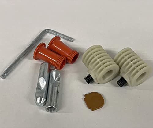 Universal Verdeckte Befestigung SET 6 teilig für Wand Hänge WC & Wand Bidet Bolzen 7cm Silber