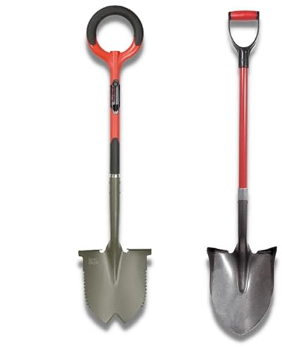 Venteo - Pelle Ronde RootSlayer + pelle à rebords RootSlayer - Outils de Jardin Multifonctions - Idéal pour Tous Types de sols