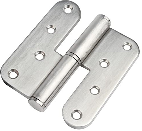 TSSS 6 Pieces 105 x 88 mm H-Shaped Lift Off Door Flag Hinges, Stainless Steel Detachable Hinge, Load 40KG/Pair