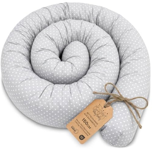 Kroppskudde Side Sleeper säng orm 150 cm Långkudde Rullkudde Sovkudde Nackrulle Sängkudde Mjuk Ergonomisk Tvättbart Överdrag Andningsbar Oeko-Tex Prickar på grått