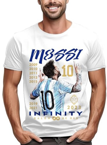 The Goat of Miami Fußball-T-Shirt, Messi King of Soccer, Lionel Messi gewinnt den achten Ballon d'Or T-Shirt für Herren, Kinder, Goldener Ball, XX-Large