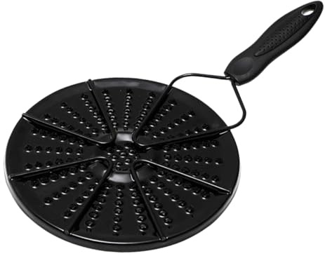 BRIGHTFUFU Heat Diffuser Plate Thermal Guide Plate for Gas Cooktop Black Anti-scorching Heat Converter Disk Sturdy Outdoor Cooking Accessory