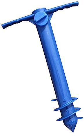 PHENOFICE Blauer Kunststoff Strandstand Schirmständer mit Einfachem Design Aufrechter Tragbarer Schirmhalter für Garten und Campingplatz Leicht zu Installieren