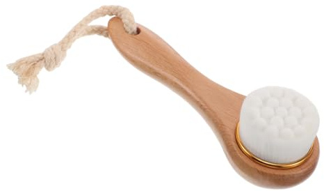 PACKOVE Handgesichtbürste mit Griff Peelingbürste für Gesicht Hautreinigungsbürste mit Trageband für Tiefenreinigung und Detailreinigung Weiches Peeling-werkzeug für Hauttypen