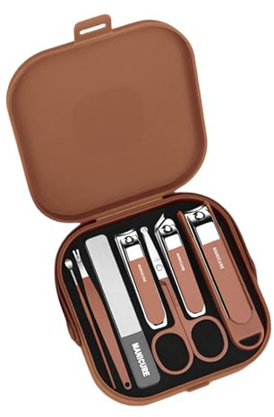 Manicura Set Uñas Clippers Kits Pedicura 7pcs Kits Manicura Acero Inoxidable Aseo Profesional Herramientas Cuidado Uñas Para Mujeres Hombres