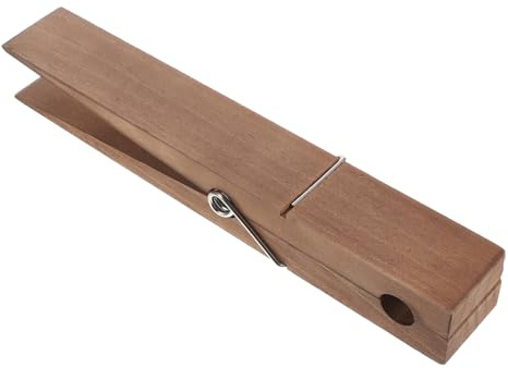 SMASOLO Portasciugamani in Legno Clip Gigante Regolabile, Fermaglio Per Asciugamani Da Bagno Rustico, Supporto a Parete Per Tende Doccia e Accessori, Design Robusto Per Ambienti Umidi