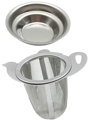 Sosoport Infusor de Té de Acero Inoxidable con Colador Fino y Soporte Filtro Resistente Altas Temperaturas para Sueltas Compacto y Fácil de Usar para Té Diario