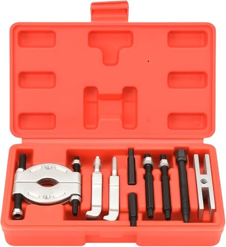 FERNVALE 9pcs Bearing Separator Puller Set – Professional Automotive Bearing & Gear Removal Tools Kit, Durable Alloy Steel with ABS Case, Versatile for Engine, Gearbox & DIY Repairs