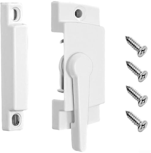 Serrature per finestre con gancio a camma per uso multiuso su finestre e porte scorrevoli in alluminio, legno e vinile, include 10 serrature e 40 viti per l'installazione
