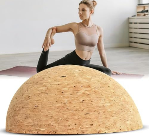 Kork-Halbkugel Balance Trainer, Balance Boards aus Umweltfreundlich Naturkork für Yoga, Reha, Fitness & Boardsport