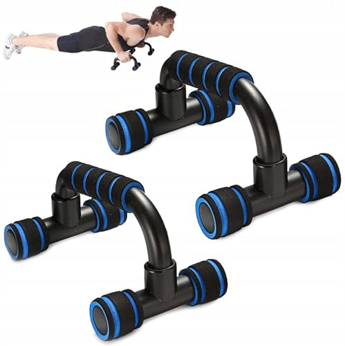 PARENCE - Poignées de Pompes Antidérapantes – 2 Barres Push-Up Ergonomiques pour Entraînement à Domicile – Stable et Robuste – Charge 200 kg – Poignées Confort Mousse – Fitness Musculation