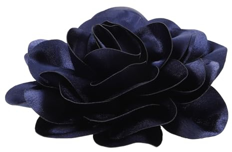 SAFIGLE Große Satin Blumenbrosche 19cm Stoffblume mit Anstecknadel für Damen Vielseitige Kleider und Taschenverzierung Handgefertigte Brosche für Party Geburtstag und Fest