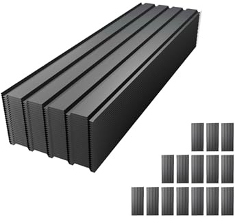 Corrugated Metal Roofing Panels, Sturdy Galvanized Steel Panels for Shed, Barn & Garage, Waterproof Ribbed Metal Roof Panels, Gray DIY Roofing Sheets with Screws, (5FT 15 PCS)