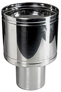 Stainless Steel Cowl 200mm Stove Chimney Liner Cover Rain Protector Pipe Cap Ducting Wood Burner Pot Woolper (200mm)