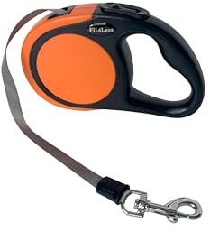Retractable Dog Lead for Small and Medium Breed, lightweight handy but powerful pull, very convenient for your dog,cat under 20kgs(44lbs) (Orange)