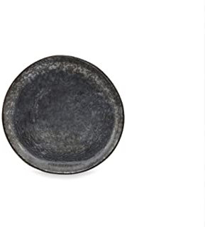 House Doctor Kleiner Teller Pion Schwarz | Schwarzer Teller| Dessertteller aus Steingut| Dänisches Design für Hygge-Lebensgefühl, 16.5 x 16.5 x 2.5 centimeters