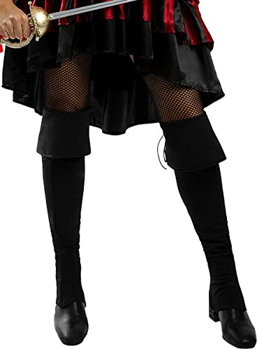 Funidelia | Copriscarpe Lunghi Neri da per Donna Corsar, Bucaniere - Multicolore, Accessorio per Costume
