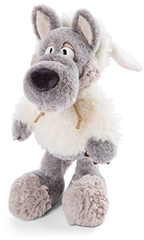 NICI 47081 Kuscheltier Ulvy 35cm – Wolf Plüschtier für Mädchen, Jungen & Babys – Flauschiges Stofftier zum Kuscheln & Spielen – Kuscheliges Schmusetier, Grau/Weiß, 35 cm