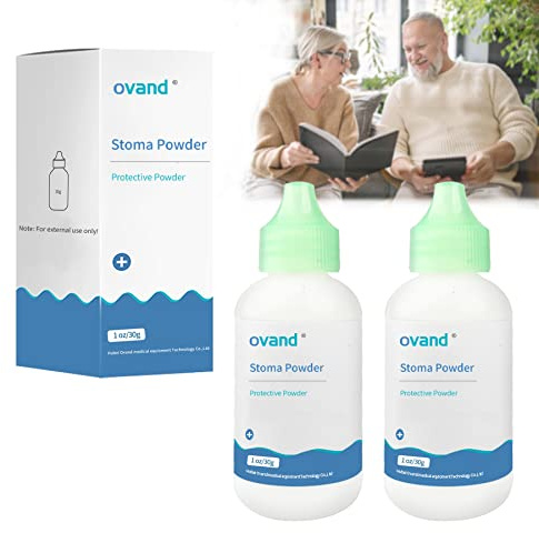 ovand Stoma Powder,Skin Barrier Protection Ostomy Powder Supplies - Stoma Adhesive Powder,1 oz(6 Bottles)