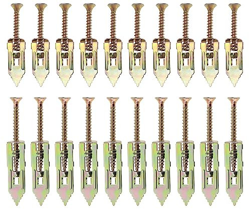 SG Store Ancres Auto-perceuses avec Jeu de Vis Chevilles d'expansion pour Cloisons Sèches Fixations pour Plaques de Plâtre pour Cadres Photo Suspendus (40pcs 12x30mm et 40pcs 12x40mm)