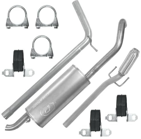Polmo Schalldämpferset Auspuffanlage Auspuff für Seat Ibiza 4 IV 6J 2008-2017 1.6 TDI 1.9 TDI