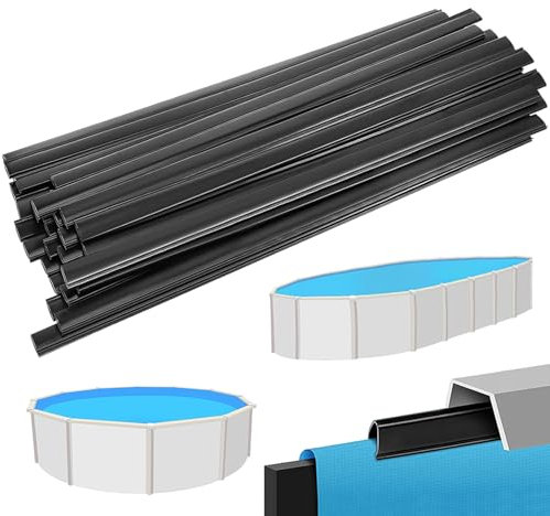 Lanathel 50 strisce di copertura per rivestimenti per piscine fuori terra, kit di patch di ricambio per piscina fuori terra rotonda 40/18/21/24/27/28/9,1 m, piscina ovale fuori terra 30 x 61/15 x